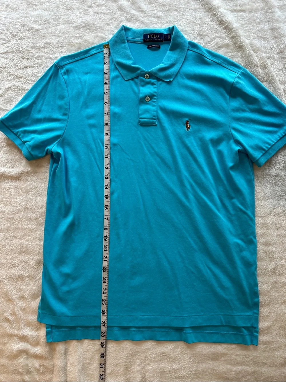 Ralph Lauren Men’s Turquoise Polo Shirt with Embroidered Pony